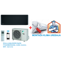 Klima uređaj DAIKIN Stylish FTXA35BB/RXA35A, 3.4kW, Inverter, WiFi - mat crna SA MONTAŽOM